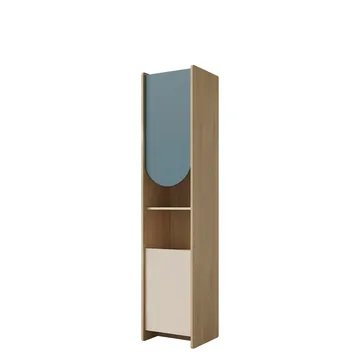 Zarek Bokhylla 44x198 cm - brun, blå, beige - Förvaring - Hylla - Bokhylla