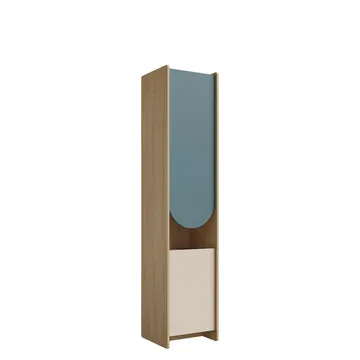 Zarek Bokhylla 44x198 cm - brun, blå, beige - Förvaring - Hylla - Bokhylla