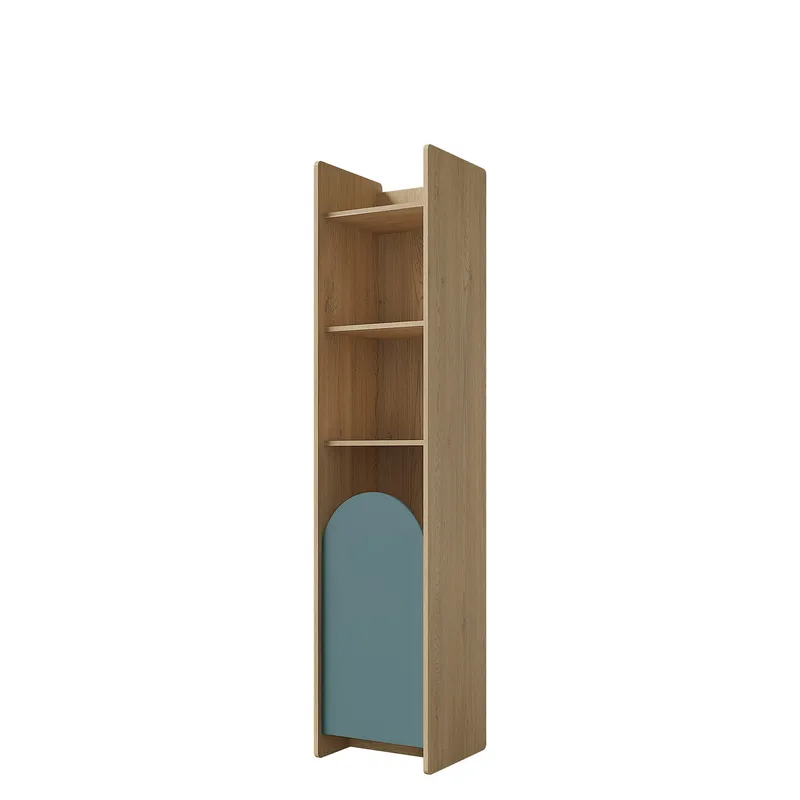 Zarek Bokhylla 44x198 cm - brun och blå - Förvaring - Hylla - Bokhylla