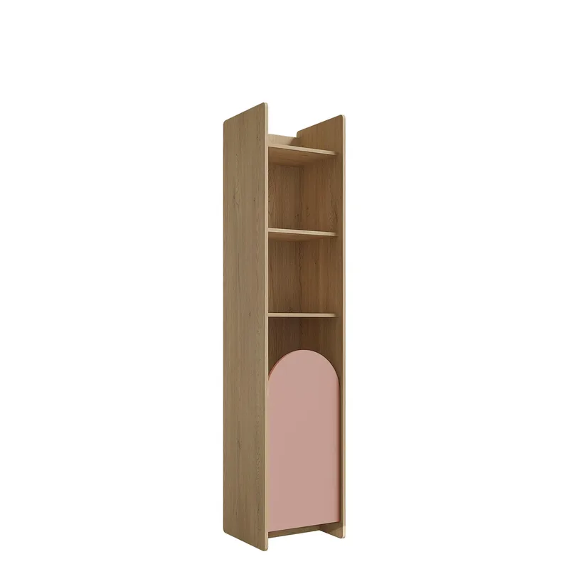 Zarek Bokhylla 44x198 cm - Brun och rosa - Förvaring - Hylla - Bokhylla
