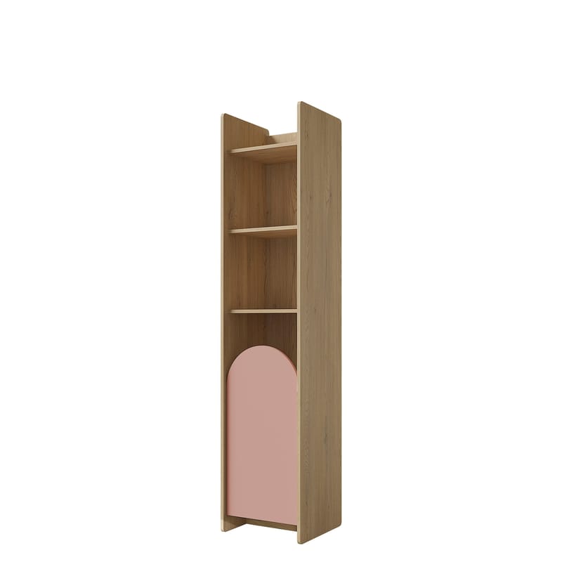 Zarek Bokhylla 44x198 cm - brun och rosa - Förvaring - Hylla - Bokhylla