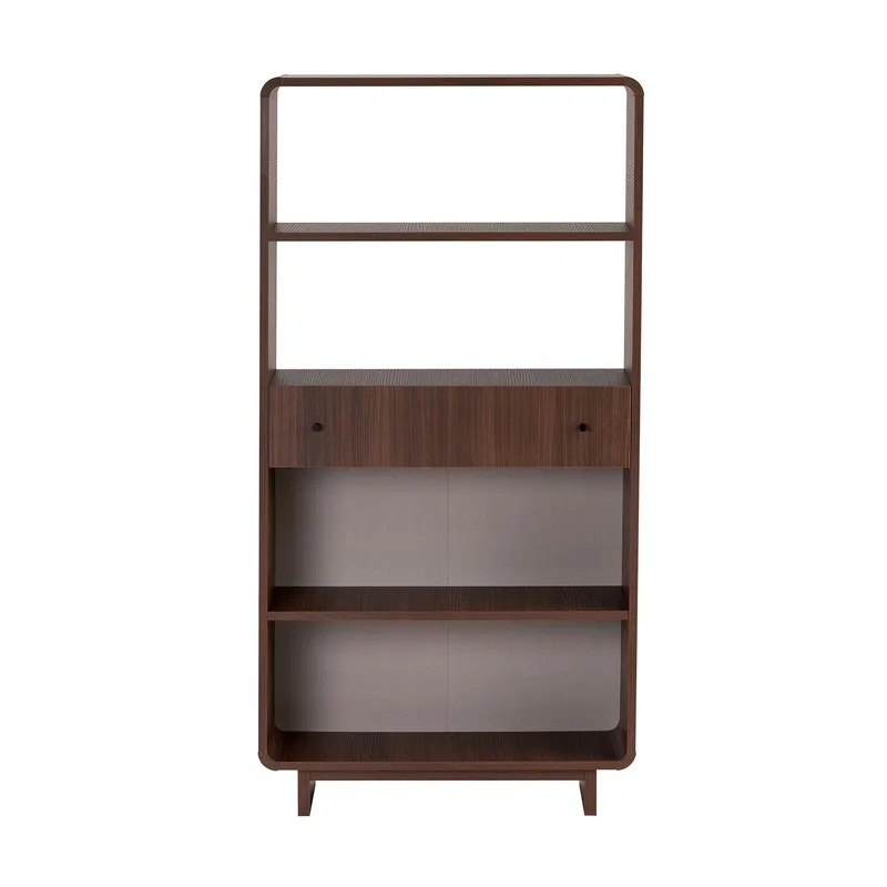 Zavio Bokhylla 78x153x34 cm - Valnöt - Förvaring - Hylla - Bokhylla