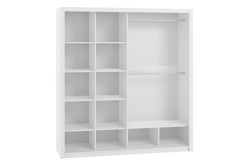 Julissa Garderob 220 cm med Spegel - Vit - Förvaring - Garderober & garderobssystem