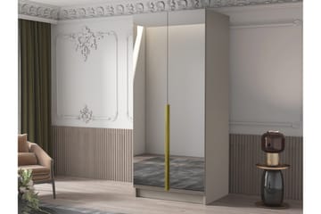 Julissa Garderob med Spegel 100 cm - Kashmir/Guld - Förvaring - Garderober & garderobssystem