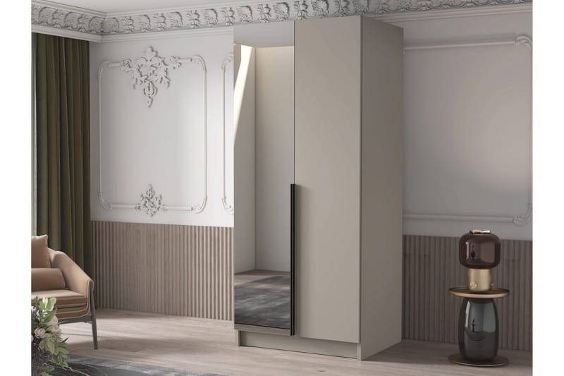 Julissa Garderob med Spegel 100 cm - Kashmir/Svart - Förvaring - Garderober & garderobssystem