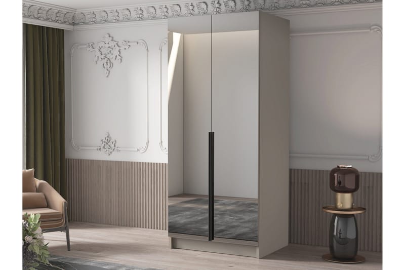 Julissa Garderob med Spegel 100 cm - Kashmir/Svart - Förvaring - Garderober & garderobssystem