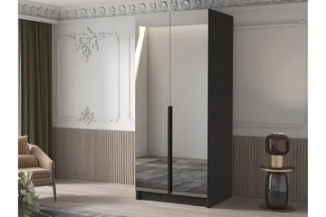 Julissa Garderob med Spegel 100 cm - Svart - Förvaring - Garderober & garderobssystem