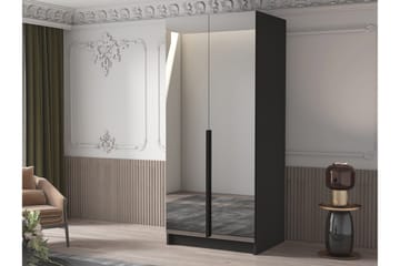 Julissa Garderob med Spegel 100 cm - Svart - Förvaring - Garderober & garderobssystem