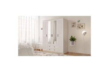 Kesra Garderobsskåp 140x184 cm - Matt Vit - Förvaring - Garderober & garderobssystem