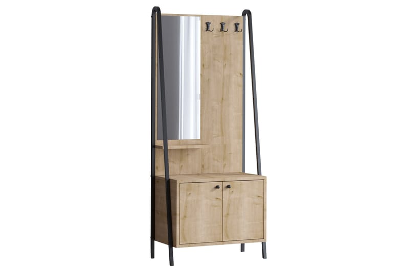 Herrbetjänt Naisi 74 cm - Ek/Svart - Förvaring - Klädförvaring - Klädhängare - Herrbetjänt