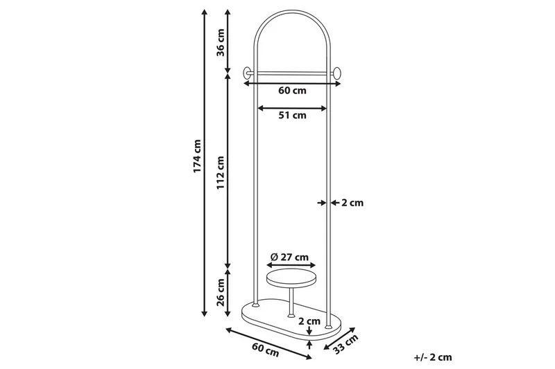 Klädhängare Hardin - Förvaring - Klädförvaring - Klädhängare - Klädställning