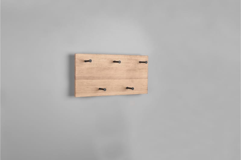 Klädhängare Samantha LED-belyst 40x20 cm Trä/Svart - Trä/Svart - Förvaring - Klädförvaring - Klädhängare - Krokar