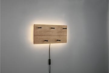Klädhängare Samantha LED-belyst 40x20 cm Trä/Svart - Trä/Svart - Förvaring - Klädförvaring - Klädhängare - Krokar