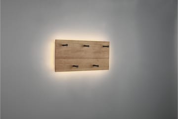 Klädhängare Samantha LED-belyst 40x20 cm Trä/Svart - Trä/Svart - Förvaring - Klädförvaring - Klädhängare - Krokar