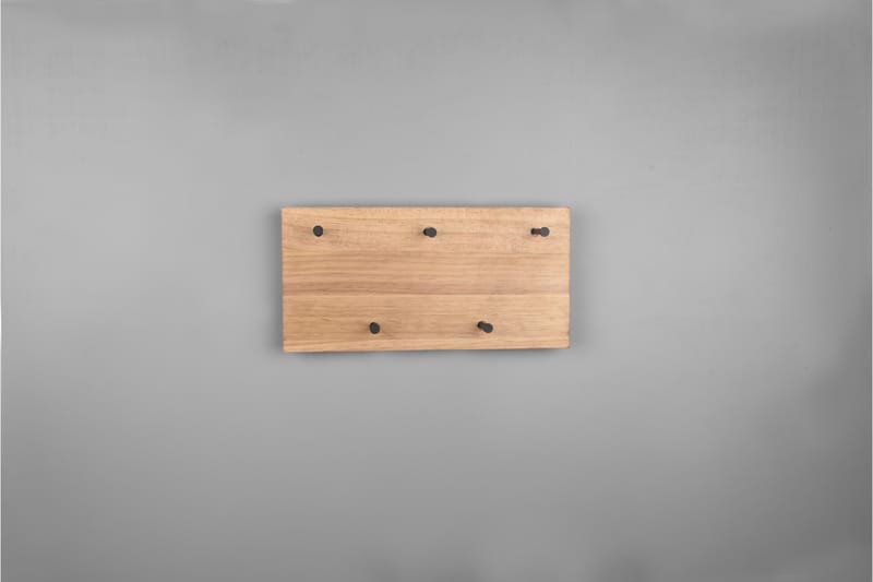 Klädhängare Samantha LED-belyst 40x20 cm Trä/Svart - Trä/Svart - Förvaring - Klädförvaring - Klädhängare - Krokar