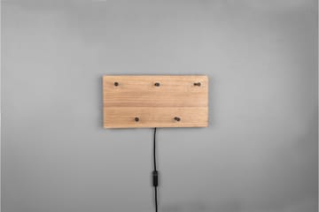 Klädhängare Samantha LED-belyst 40x20 cm Trä/Svart - Trä/Svart - Förvaring - Klädförvaring - Klädhängare - Krokar