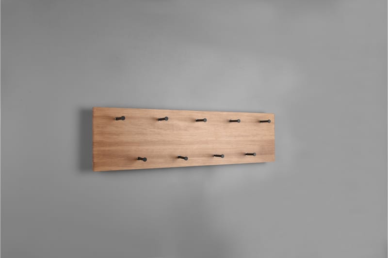 Klädhängare Samantha LED-belyst 75x30 cm Trä/Svart - Trä/Svart - Förvaring - Klädförvaring - Klädhängare - Krokar