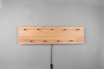 Klädhängare Samantha LED-belyst 75x30 cm Trä/Svart - Trä/Svart - Förvaring - Klädförvaring - Klädhängare - Krokar