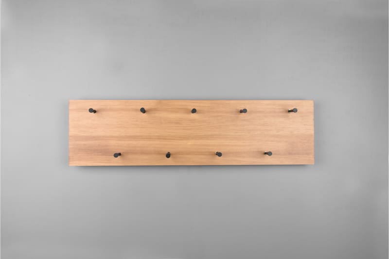 Klädhängare Samantha LED-belyst 75x30 cm Trä/Svart - Trä/Svart - Förvaring - Klädförvaring - Klädhängare - Krokar