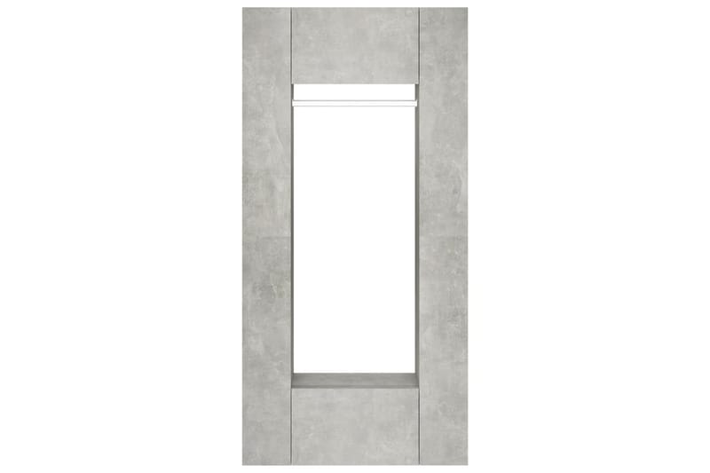 beBasic Hallskåp 2 st betonggrå konstruerat trä - Grey - Klädställning