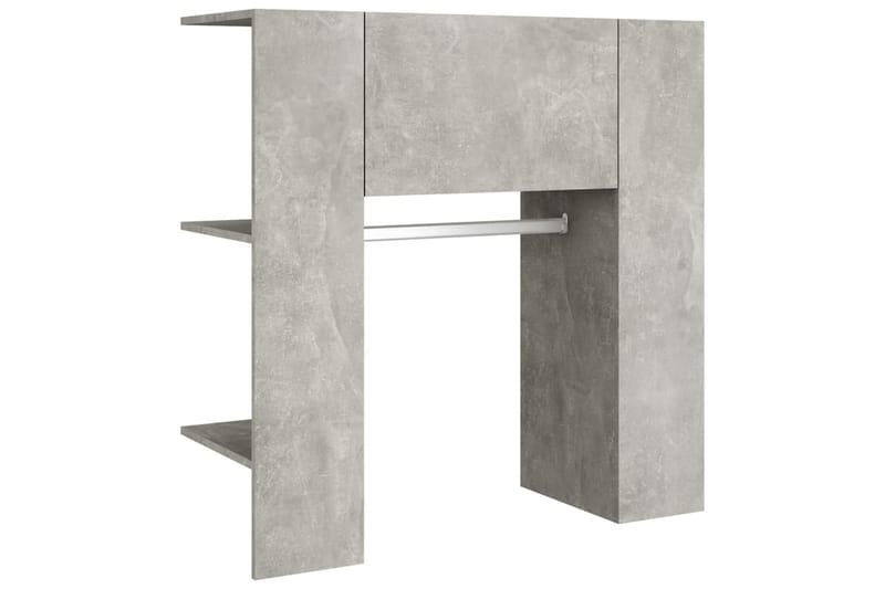 beBasic Hallskåp 2 st betonggrå konstruerat trä - Grey - Klädställning