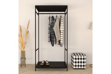 Garderob Zakkum 100x170 cm - Svart - Förvaring - Klädförvaring - Klädhängare - Klädställning