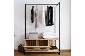 Garderob Zakkum 120x180 cm - Brun - Förvaring - Klädförvaring - Klädhängare - Klädställning