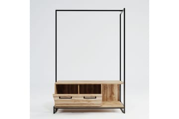 Garderob Zakkum 120x180 cm - Brun - Förvaring - Klädförvaring - Klädhängare - Klädställning