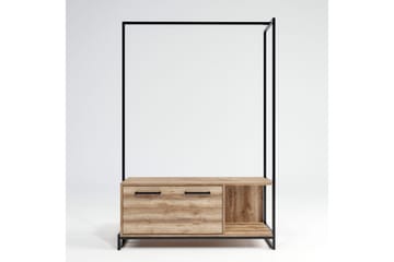 Garderob Zakkum 120x180 cm - Brun - Förvaring - Klädförvaring - Klädhängare - Klädställning