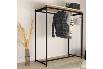 Garderob Zakkum 150x170 cm - Svart - Förvaring - Klädförvaring - Klädhängare - Klädställning