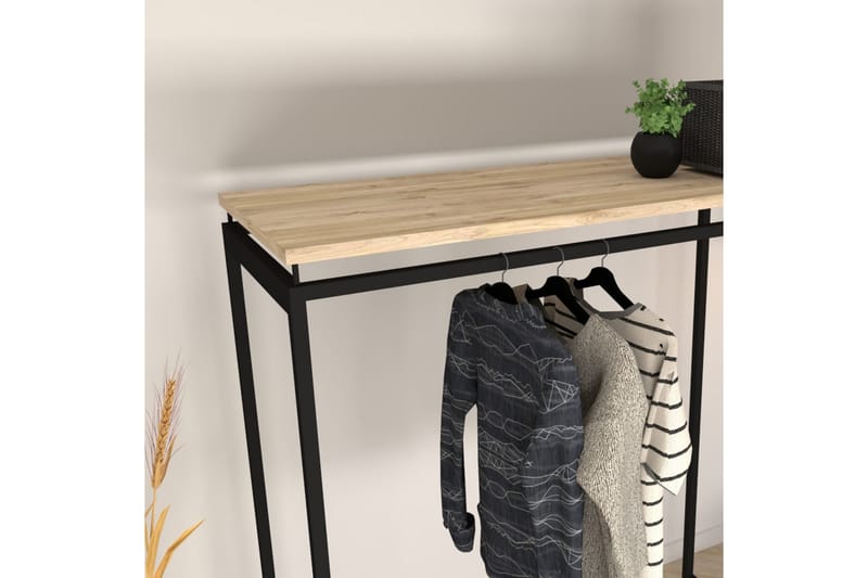 Garderob Zakkum 150x170 cm - Svart - Förvaring - Klädförvaring - Klädhängare - Klädställning