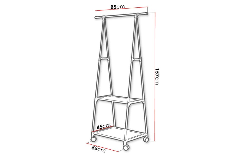 Klädställning Olonzac 85 cm - Svart - Förvaring - Klädförvaring - Klädhängare - Klädställning