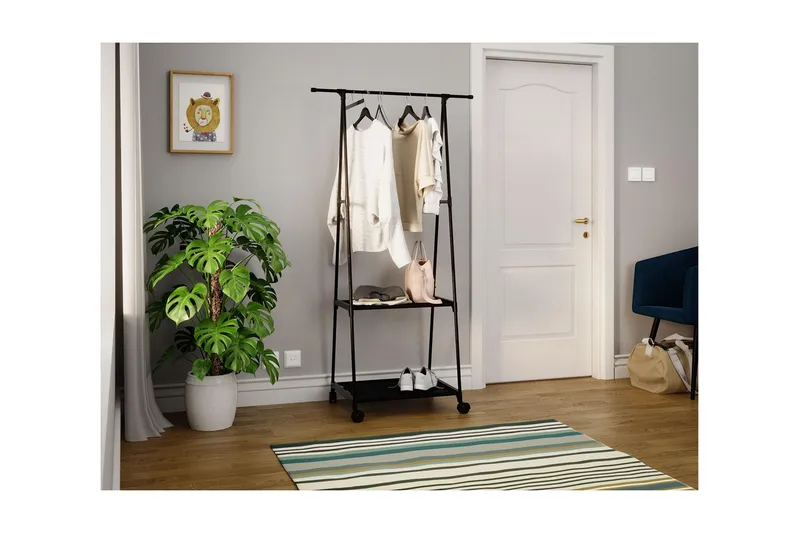 Olazen Klädställning 85 cm - Svart - Förvaring - Klädförvaring - Klädhängare - Klädställning