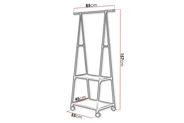 Olazen Klädställning 85 cm - Svart - Förvaring - Klädförvaring - Klädhängare - Klädställning