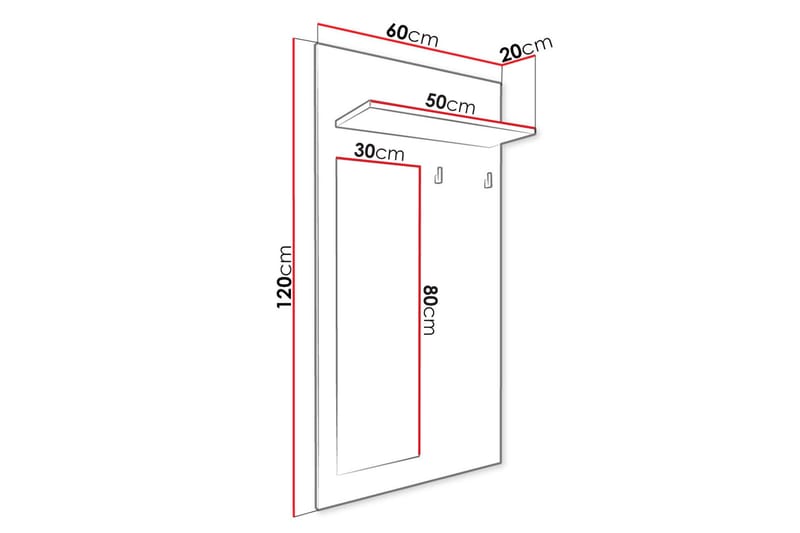Cheshunt Klädhängare - Vit/Ek - Förvaring - Klädförvaring - Klädhängare - Krokar