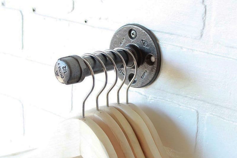 Evila Hängare Industriell - Svart - Förvaring - Klädförvaring - Klädhängare - Krokar