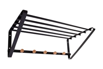 Forest Vägghängare/hylla - Svart - Förvaring - Klädförvaring - Klädhängare - Krokar