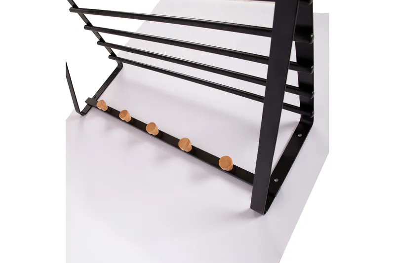 Forest Vägghängare/hylla - Svart - Förvaring - Klädförvaring - Klädhängare - Krokar