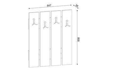 Furny Home Klädeshängare till Hall - Brun - Förvaring - Klädförvaring - Klädhängare - Krokar