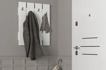 Furny Home Klädeshängare till Hall - Vit - Förvaring - Klädförvaring - Klädhängare - Krokar