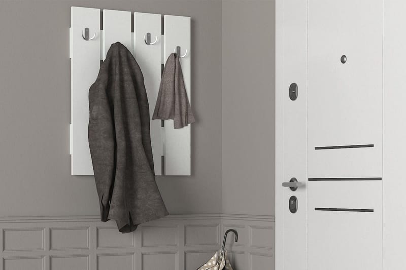 Furny Home Klädeshängare till Hall - Vit - Förvaring - Klädförvaring - Klädhängare - Krokar