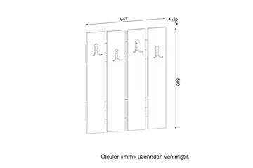 Furny Home Klädeshängare till Hall - Vit - Förvaring - Klädförvaring - Klädhängare - Krokar