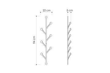 Homitis Klädförvaring - Svart - Förvaring - Klädförvaring - Klädhängare - Krokar