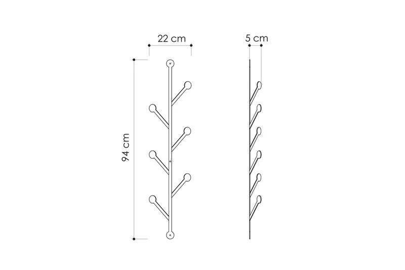 Homitis Klädförvaring - Svart - Förvaring - Klädförvaring - Klädhängare - Krokar