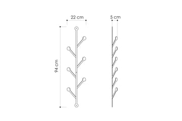 Homitis Klädförvaring - Svart - Förvaring - Klädförvaring - Klädhängare - Krokar