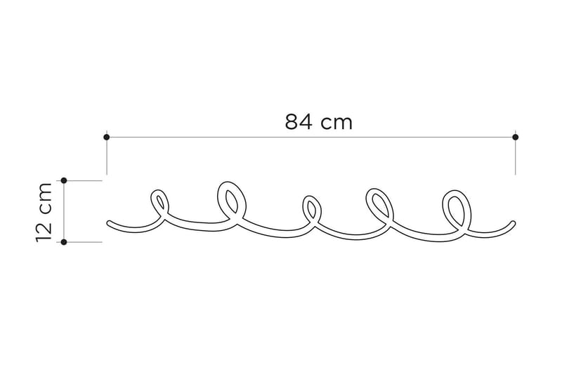 Klädeshängare Rodger - Svart - Krokar