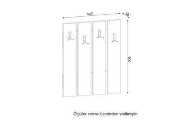 Klädeshängare Tessie till Hall - Vit - Förvaring - Klädförvaring - Klädhängare - Krokar