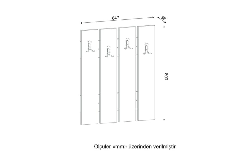 Klädeshängare Tessie till Hall - Vit - Krokar