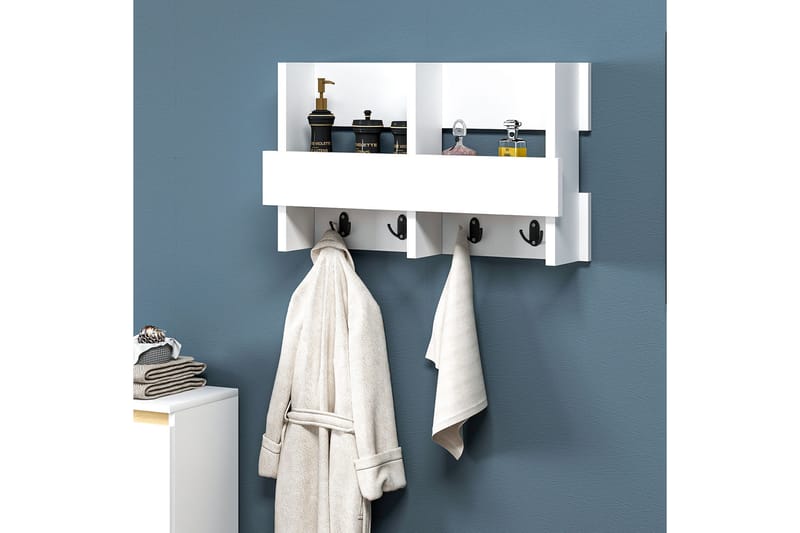 Klädkrok Hollard 16x60 cm - Vit - Förvaring - Klädförvaring - Klädhängare - Krokar