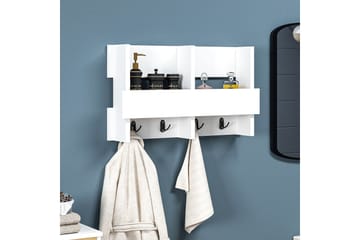 Klädkrok Hollard 16x60 cm - Vit - Förvaring - Klädförvaring - Klädhängare - Krokar